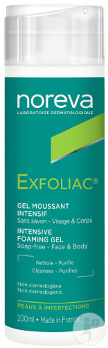 Noreva Exfoliac Intensive Foaming Gel Face And Body Impure Skin 200ml