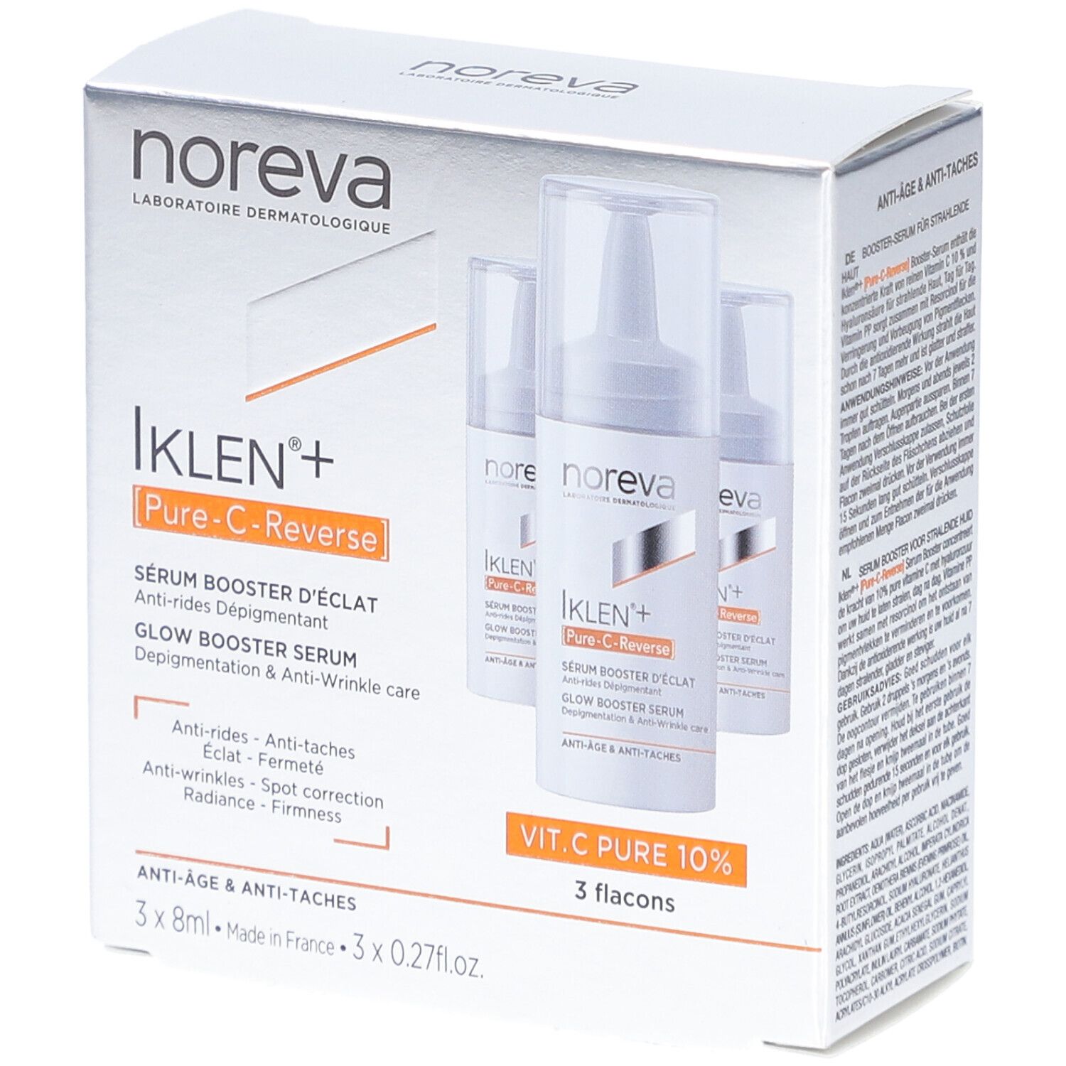 Noreva IKLEN+ Pure-C-Reverse Glow Booster Serum 3x8 ml