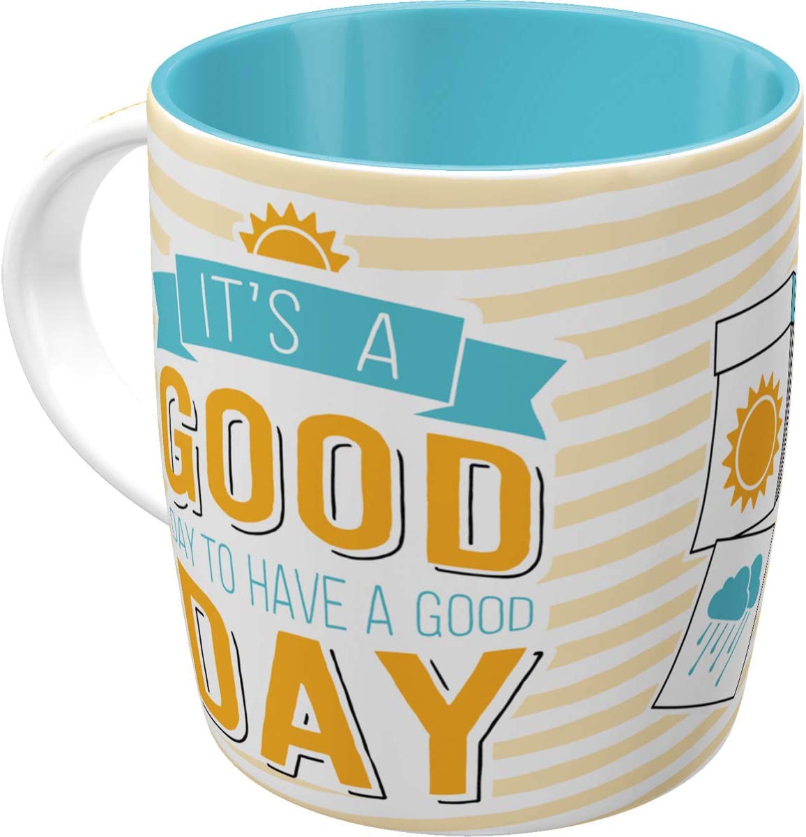 Nostalgic-Art 43027 Word Up Good Day Ceramic Mug, 8.5 x 8.5 x 9 cm
