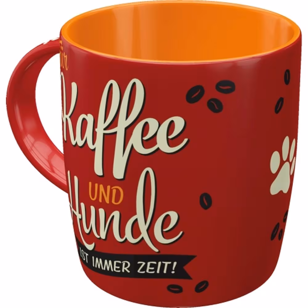 Nostalgic-Art Nostalgic-style coffee mug 330 ml paw print sign Coffee & Dogs