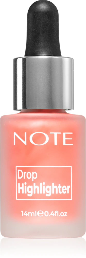 Note Cosmetique Drop Highlighter Liquid highlighter with drop applicator 01 Pearl Rose 14 ml