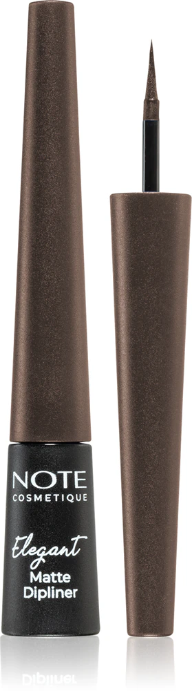 Note Cosmetique Elegant Matte Dipliner Liquid eyeliner with a matte finish Farbton 02 Coffee Brown 2,5 ml
