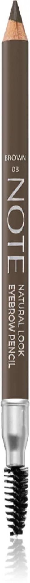 Note Cosmetique Natural Look eyebrow pencil with brush 03 Brown 1,08 g
