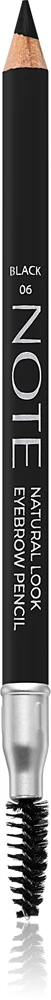 Note Cosmetique Natural Look eyebrow pencil with brush 06 Black 1,08 g