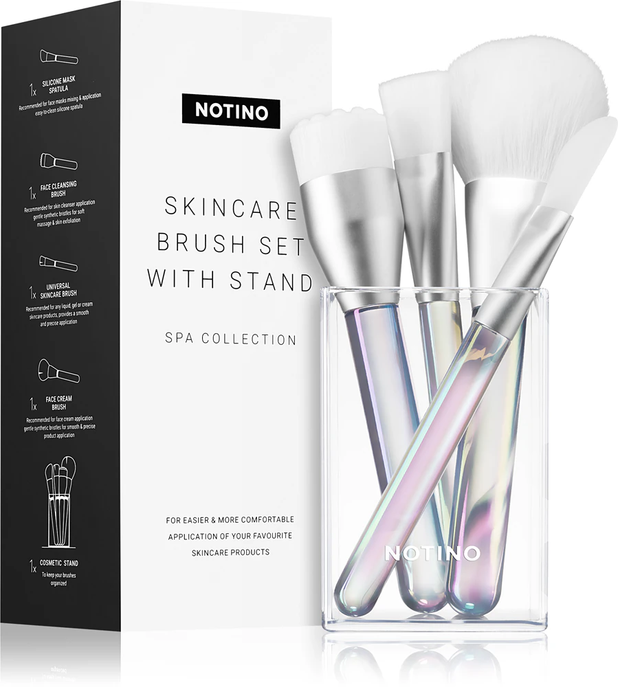 Notino Spa Collection Skincare brush set with stand skin care brush set