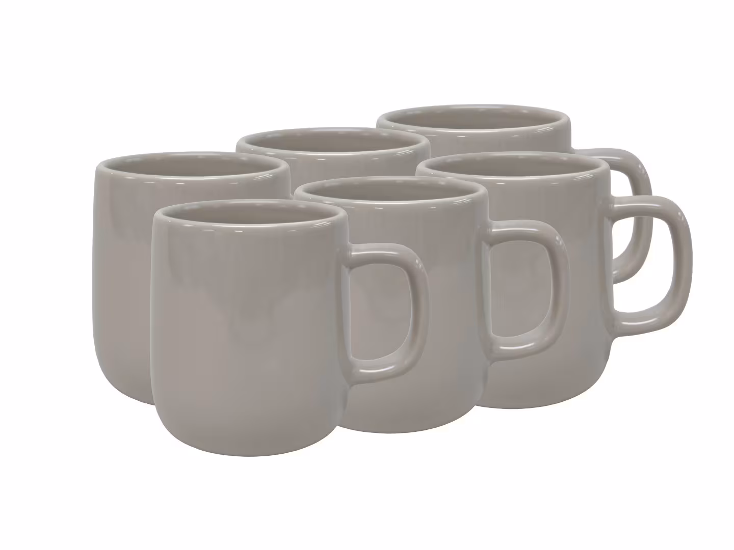 Novel Coffee Mug Set Colori Grigio 6-piece