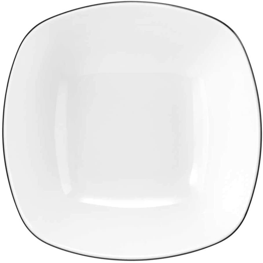 Seltmann Weiden Seltmann Lido Black Line 001.755570 Square Bowl, 15 cm x 15 cm, Black (Pack of 2)