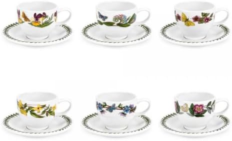 Portmeirion Botanic Garden Espresso Cup And Saucer 3.5oz - Set of 6