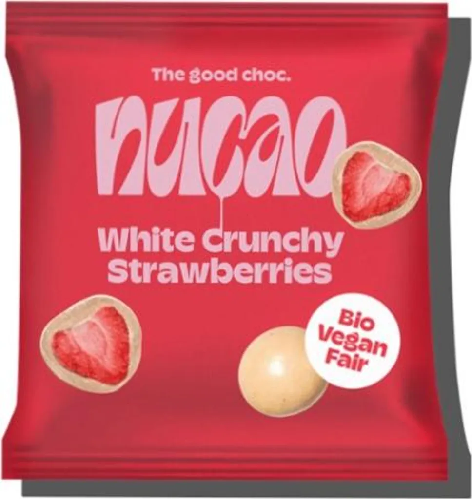Nucano nucao Chocolate Fruits White Crunchy Strawberries 50g