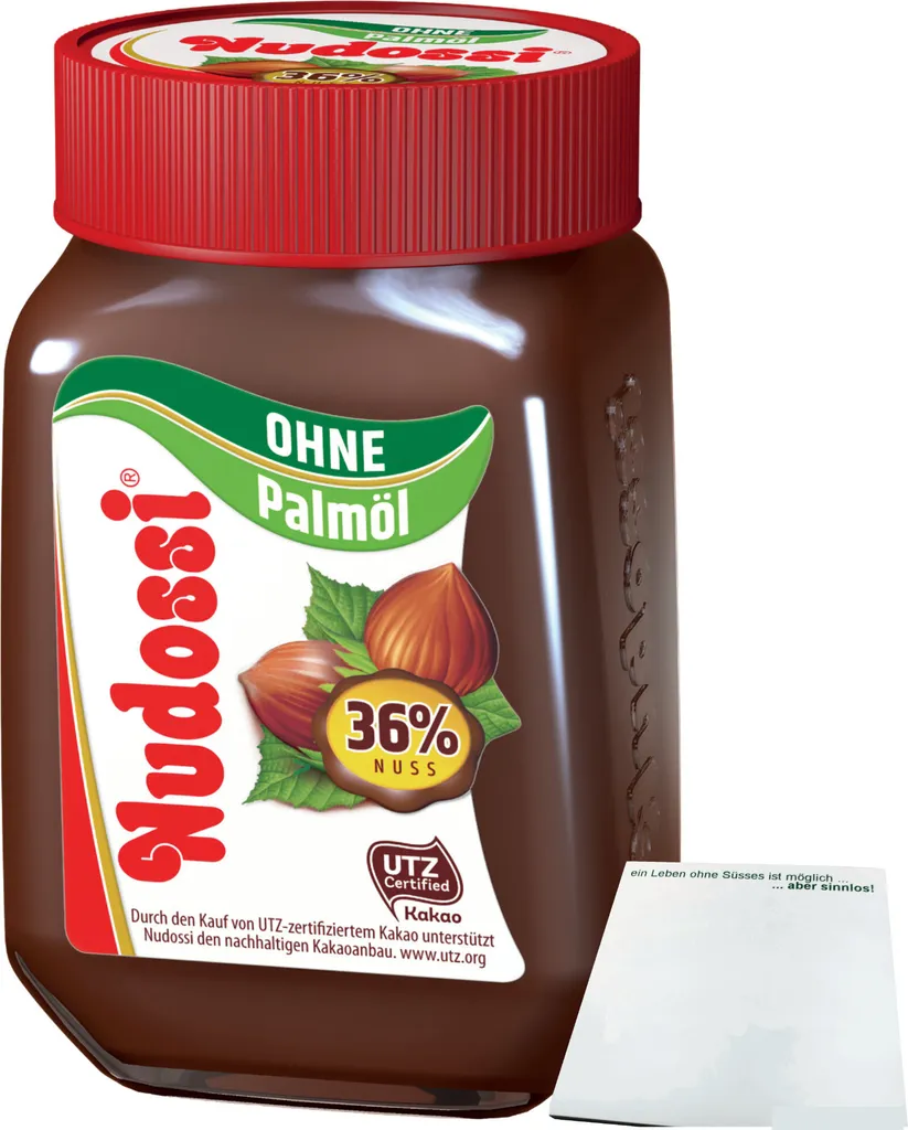 Nudossi Hazelnut Nougat Cream 36% Hazelnuts without Palm Oil (300g) + usy Block