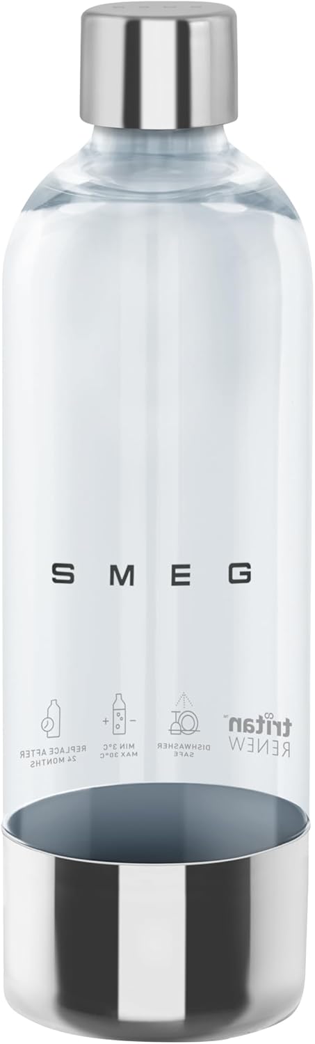 Smeg, SKSB01 800ml Tritan Renew Stainless Steel Water Carbonator Bottle 280 x 83 x 83 mm