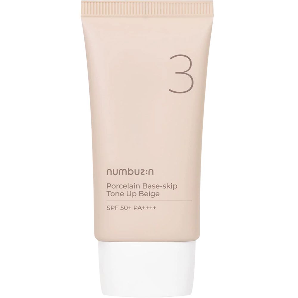 NUMBUZIN No.3 Porcelain Base-skip Tone Up Beige Primer Foundation, 50 ml
