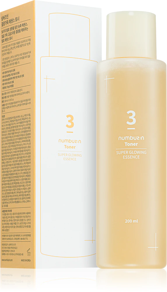 Numbuzin No. 3 Super Glowing Essence Toner brightening tonic cream to restore skin firmness