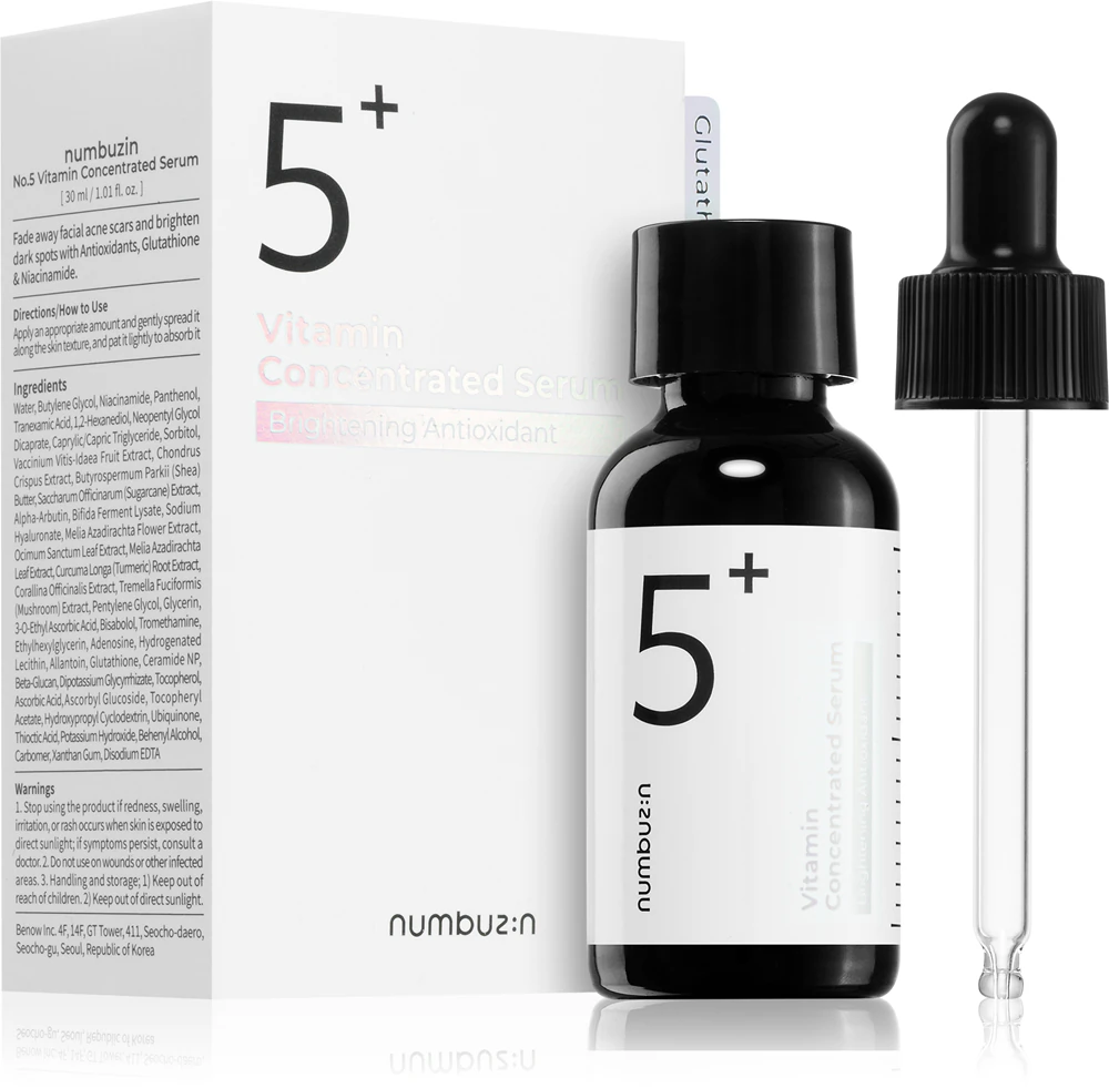 Numbuzin No. 5 Glutathione Vitamin Concentrated Serum concentrated skin serum for hyperpigmented skin