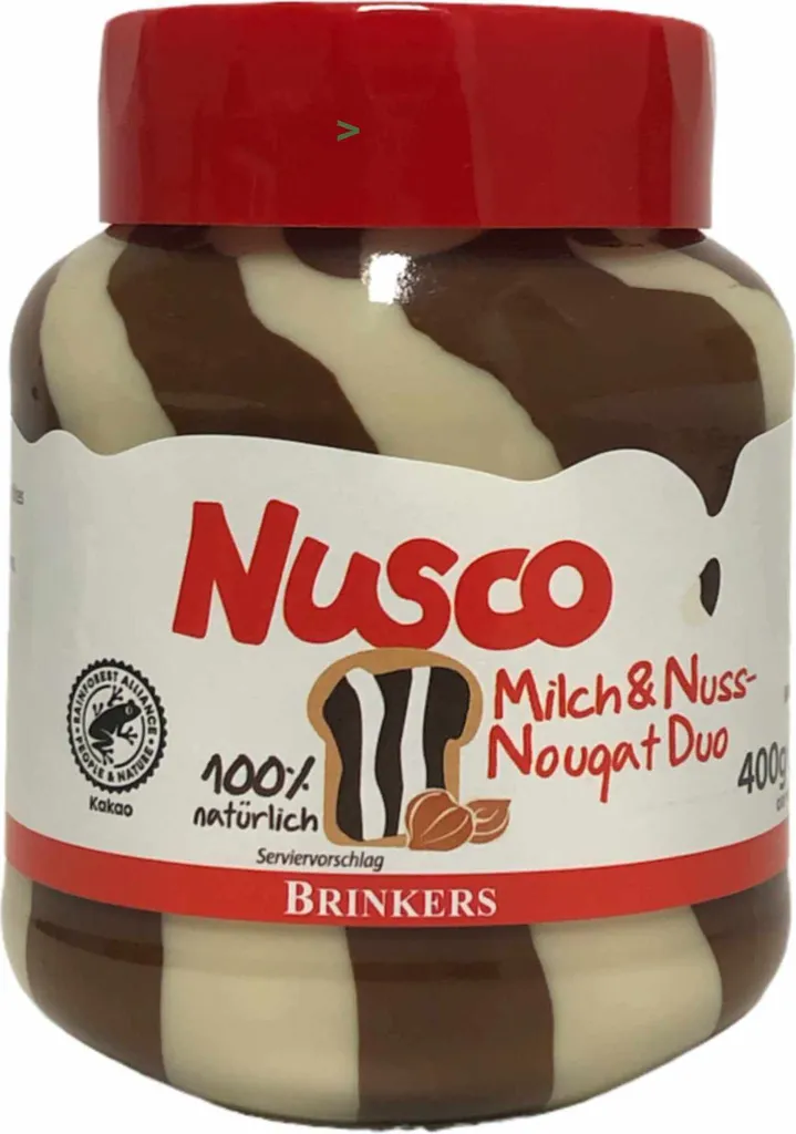 Nusco Milk & Nut Nougat Duo Cream (400g Jar) + usy Block