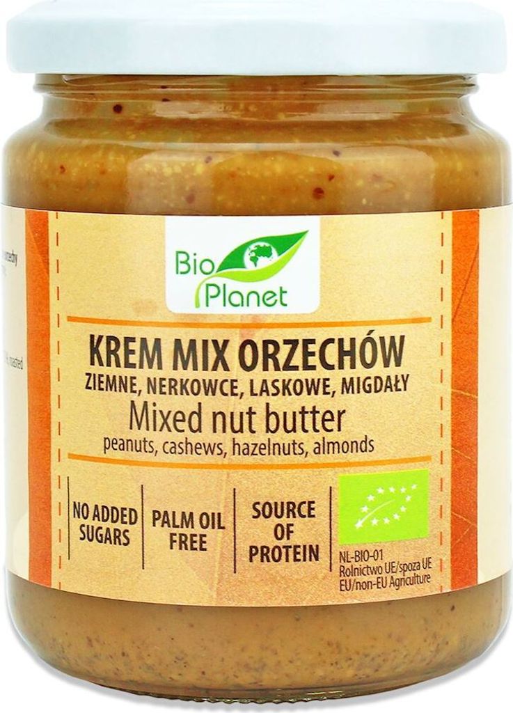 ORGANIC PLANET NUT CREAM MIX (4 NUTS) 250 g - PLANET