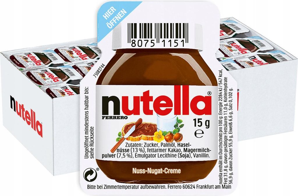 Ferrero Nutella 120 x 15g pack 1800g