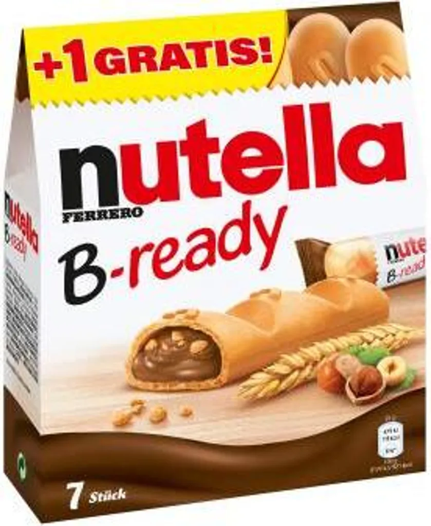 Ferrero Nutella B-ready 6 pieces + 1 free 154g