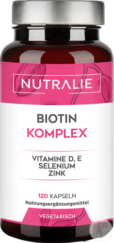Restaxil Nutralie Biotin Complex with Vitamin D/E, Selenium and Zinc for Hair, Skin and Nails – 120 Capsules