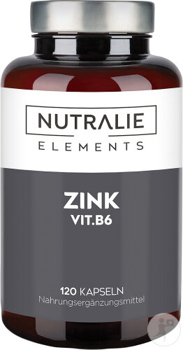 Restaxil Nutralie Zinc and Vitamin B6 for Skin, Acne and Hair, 100% Vegan, 120 Capsules