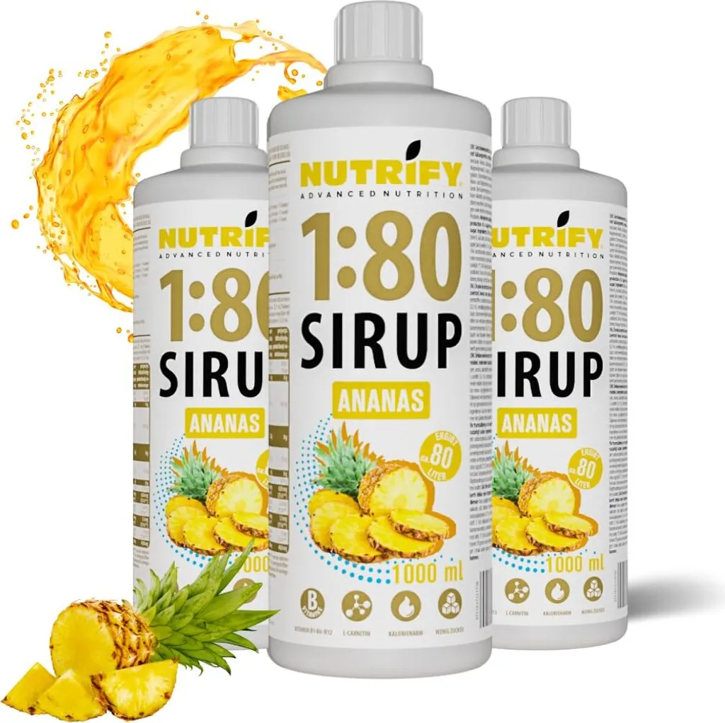 TSI Consumer Goods NUTRIFY Vital Drink 1:80 Pineapple - 12 x 1L sports drink fitness syrup 12000 ml
