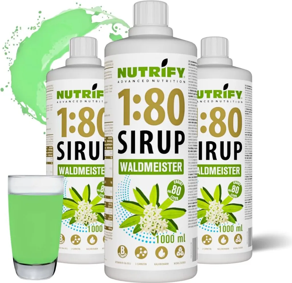 TSI Consumer Goods NUTRIFY Vital Drink Syrup 1:80 Woodruff 12 x 1L Fitness Sports Drink 12000 ml