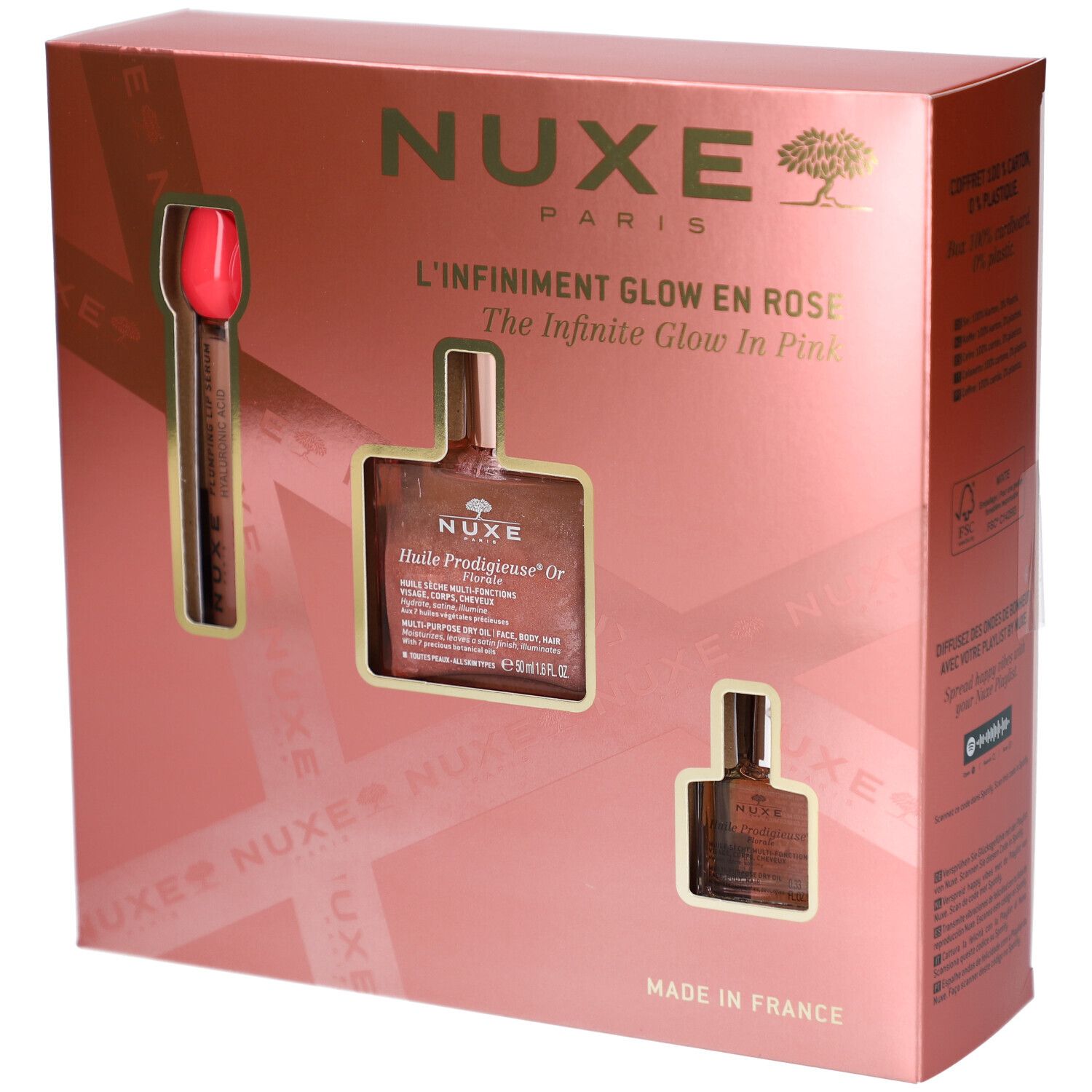 NUXE Coffret Noël L’Infiniment Glow en Rose – The Infinite Glow Christmas Gift Set in Pink