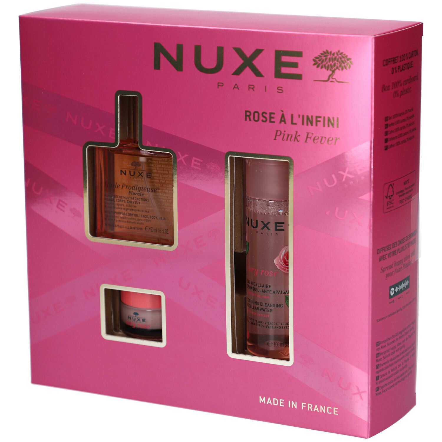 NUXE Coffret Noël Rose À lInfini – Christmas Gift Set Pink Fever