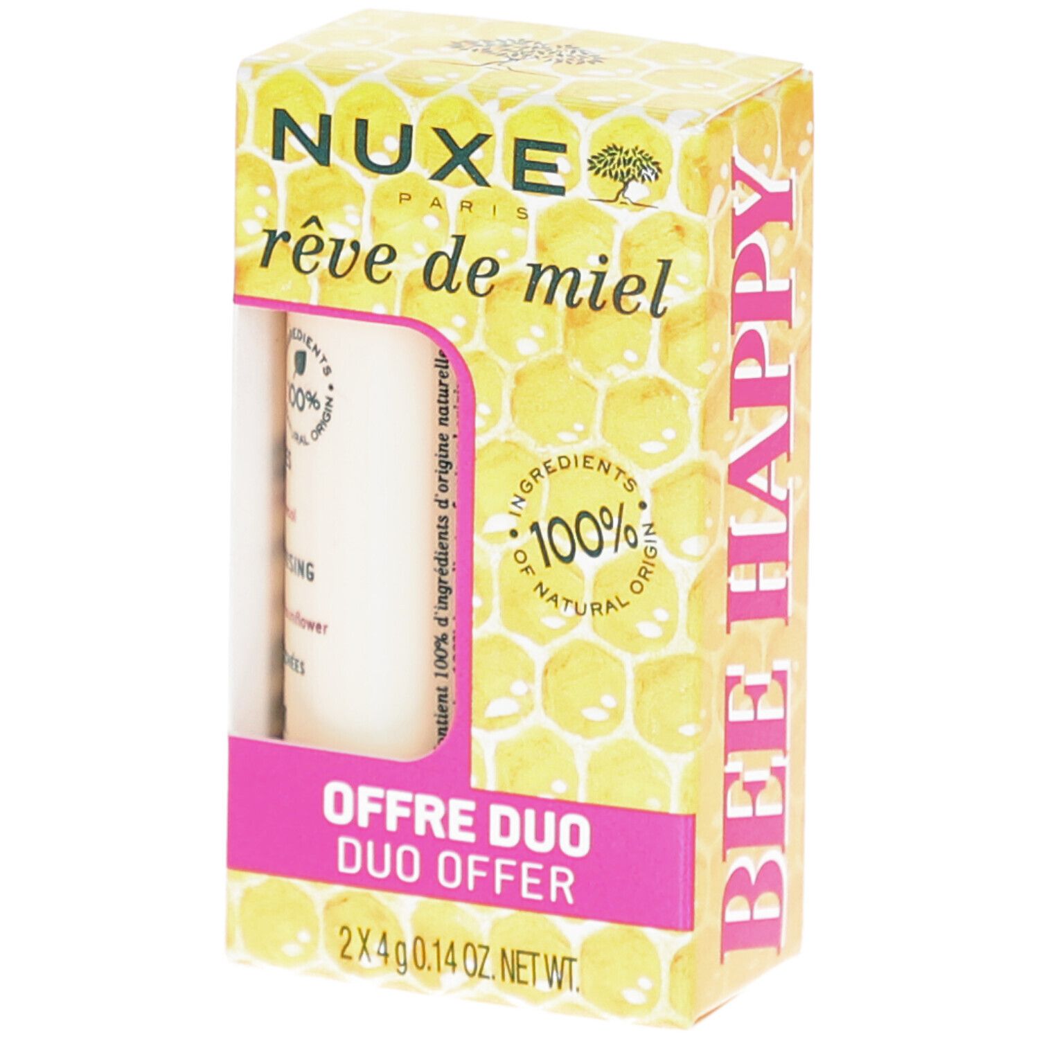 NUXE Reve de Miel Moisturizing Lip Balms, 2 x 4 g