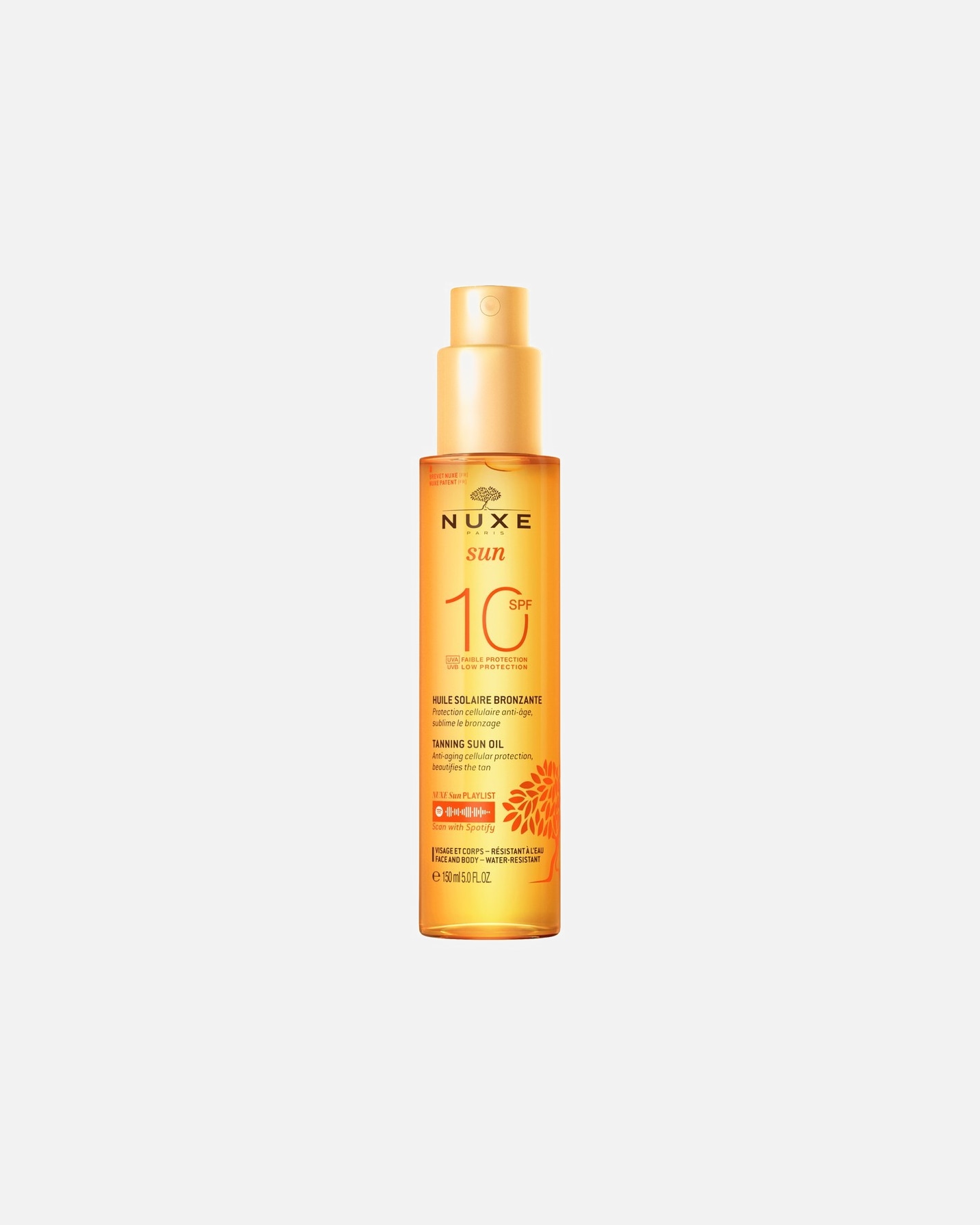 NUXE Sun Cream Tanning Sun Oil Low Protection