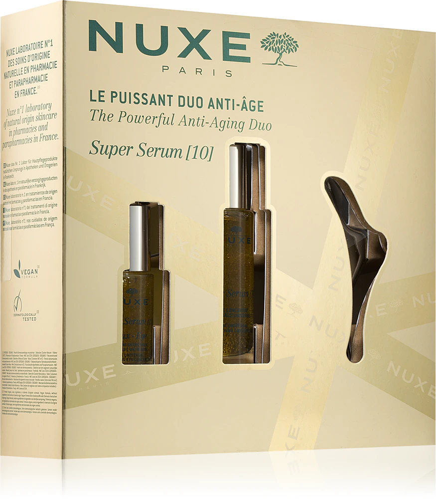 Nuxe Super Serum The Powerful Anti-Aging Duo Gift Set against skin aging