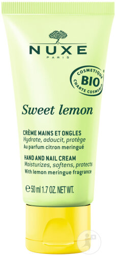Nuxe Sweet Lemon Nail and Hand Cream Organic Tube 50ml