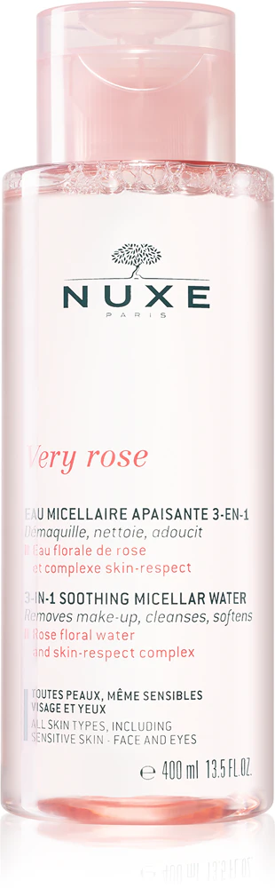 Nuxe Very Rose soothing micellar water for face and eyes 400 ml