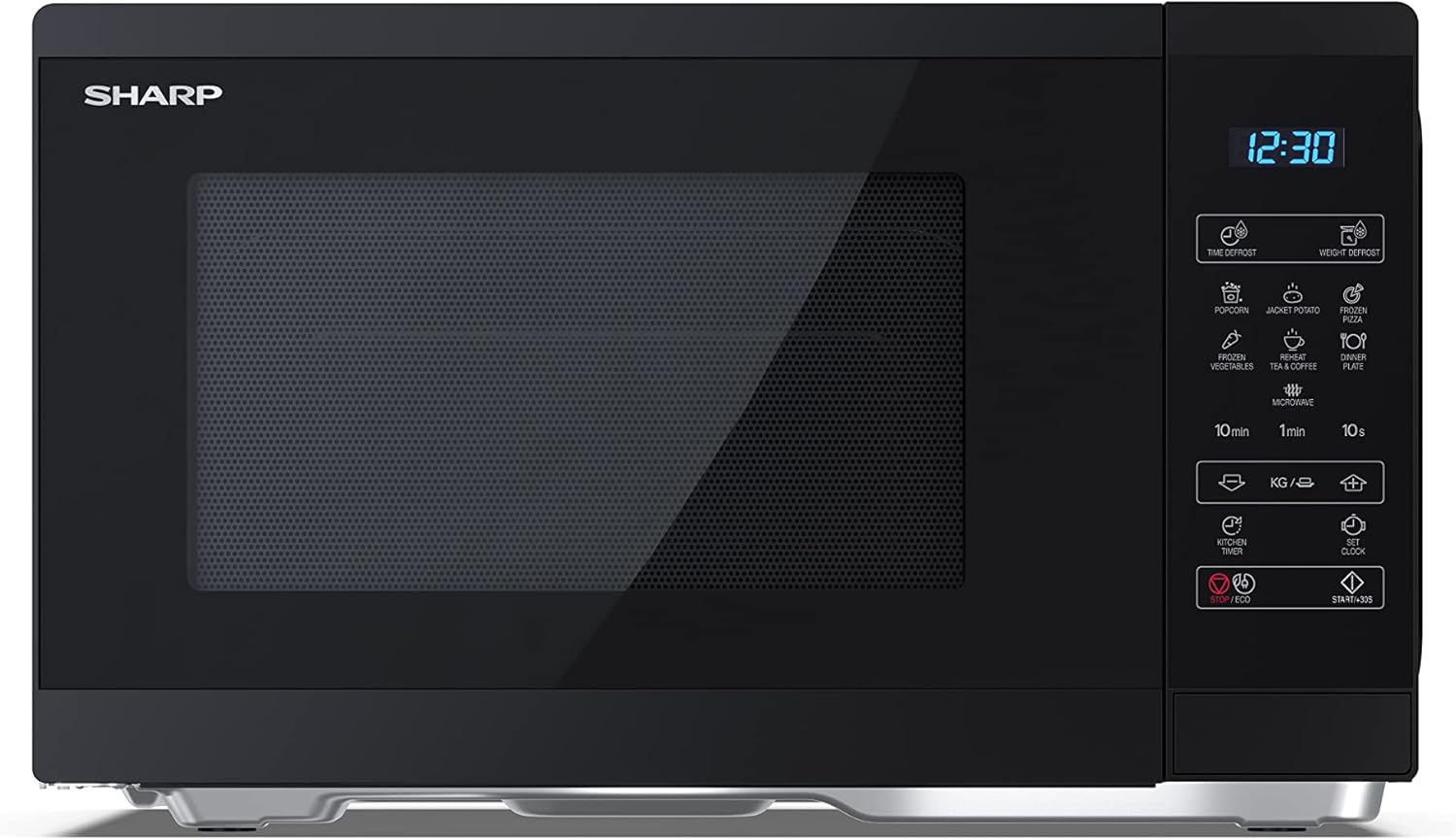 SHARP Store SHARP YC-MS252AE-B Microwave Oven 900 W 11 Power Levels Defrost Function Dimensions 47.2 x 28 x 34.5 cm Black