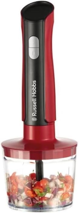 Russell Hobbs 3-in-1 Hand Blender, Electric Chopper, 3 Attachments for Porridge, Smoothies and Creams, 2 Speeds and Pulse, Stainless Steel, BPA-Free, Desire Matte Charcoal 27140-56