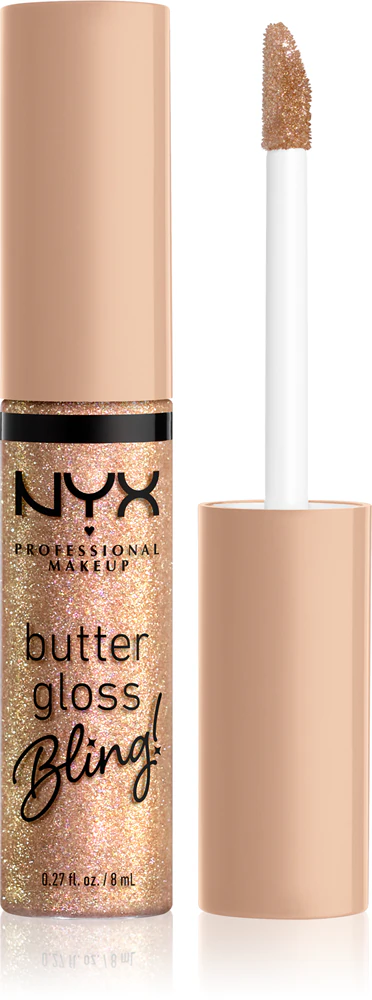 NYX Professional Makeup Butter Gloss Bling Glitter lip gloss Farbton 01 Bring The Bling 8 ml