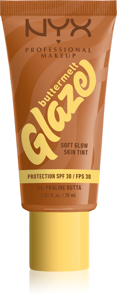 NYX Professional Makeup Buttermelt Glaze Brightening Tint Fluid SPF 30 Farbton 06 Praline Butta 30 ml