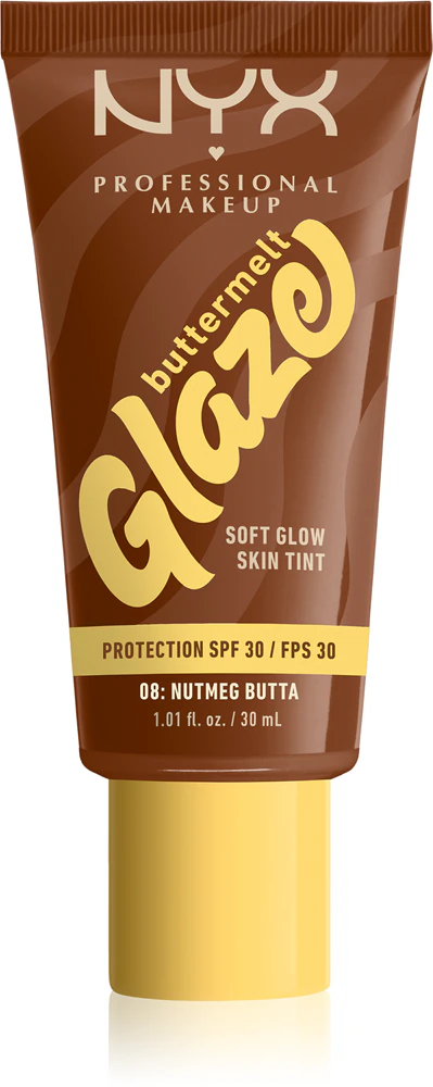 NYX Professional Makeup Buttermelt Glaze Brightening Tint Fluid SPF 30 Farbton 08 Nutmeg Butta 30 ml