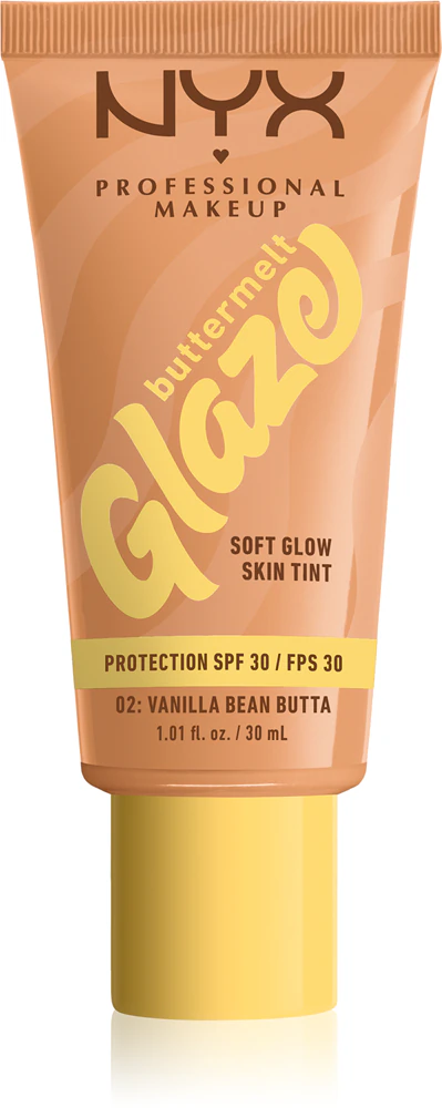 NYX Professional Makeup Buttermelt Glaze Brightening Tint Fluid SPF 30 Farbton 02 Vanilla Bean Butta 30 ml