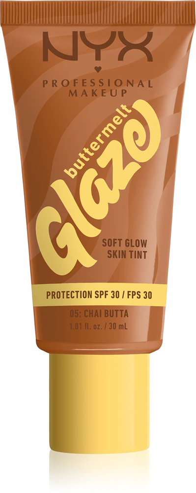 NYX Professional Makeup Buttermelt Glaze Brightening Tint Fluid SPF 30 , 05 Chai Butta 30ml Farbton Chai Butta 30 ml