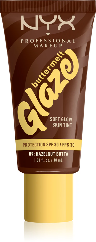 NYX Professional Makeup Buttermelt Glaze Brightening Tint Fluid SPF 30 Farbton 09 Hazelnut Butta 30 ml
