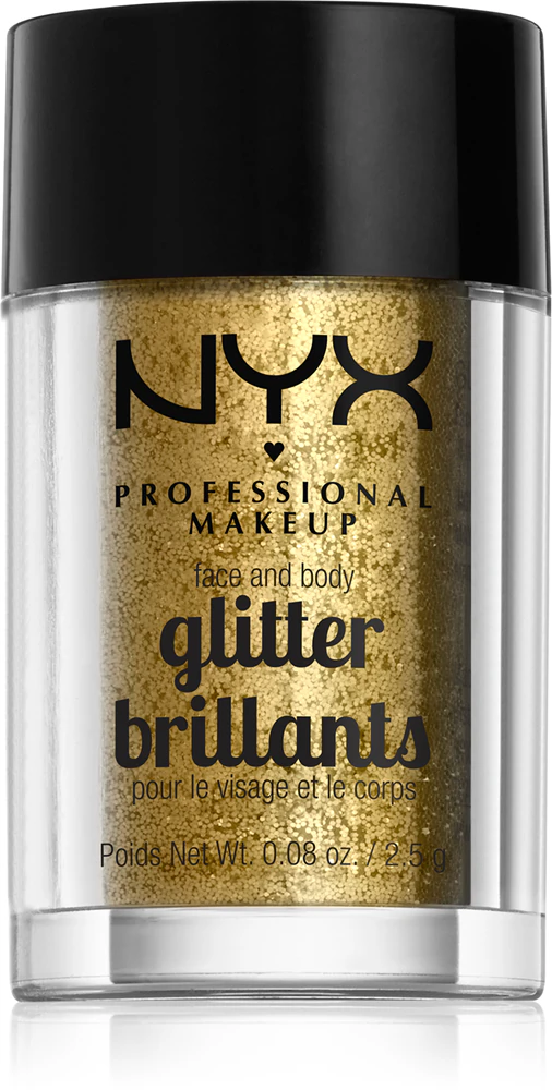 NYX Professional Makeup Face & Body Glitter Brillants Glitter for body and face Farbton 05 Gold 2,5 g