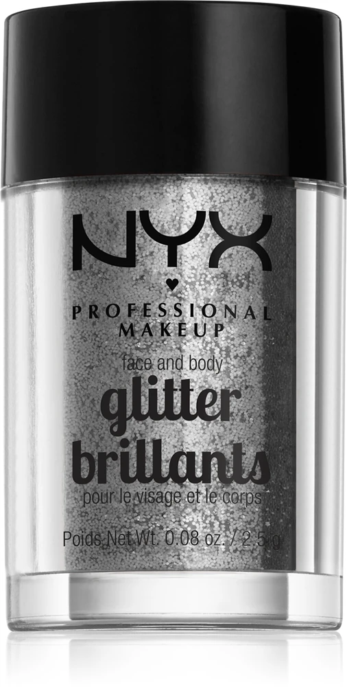 NYX Professional Makeup Face & Body Glitter Brillants Glitter for body and face Farbton 10 Silver 2,5 g