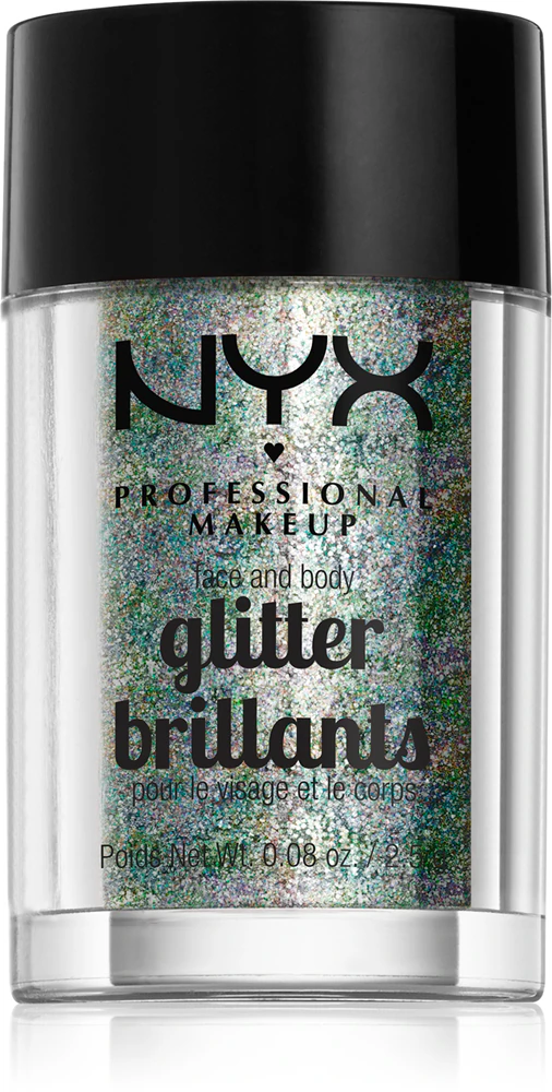 NYX Professional Makeup Face & Body Glitter Brillants Glitter for body and face Farbton 06 Crystal 2,5 g
