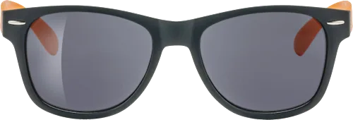 Kids' sunglasses, black frame, orange temples, 1 pc.