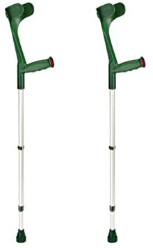 Sani-Alt Light Metal Crutches Crutch Pair (Lh & Rh), Green