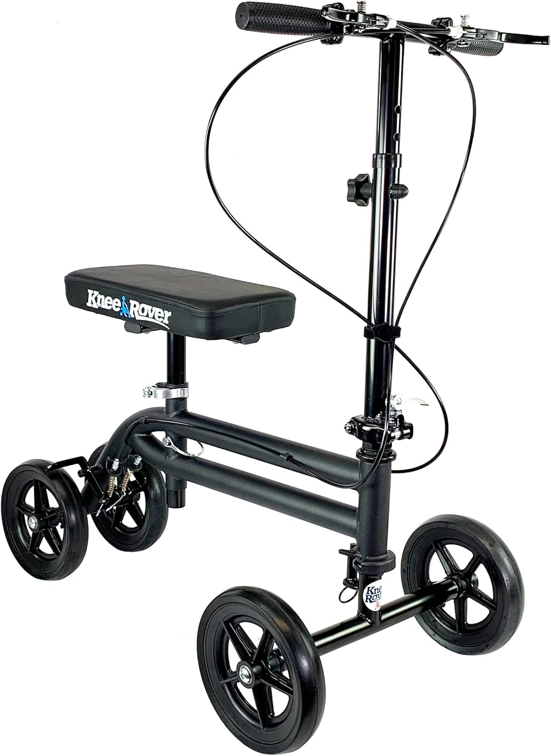 KneeRover Affordable Knee Roller, Steerable Knee Rollator, Orthopedic Knee Roller for Foot, Lower Leg or Ankle Injuries, Replacement for Crutches in Matte Black, CE Certified