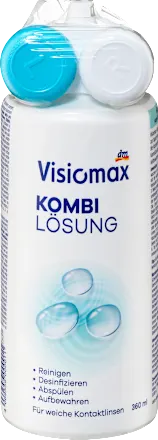 Visiomax Contact lens care solution, multi-purpose with case, 360 ml