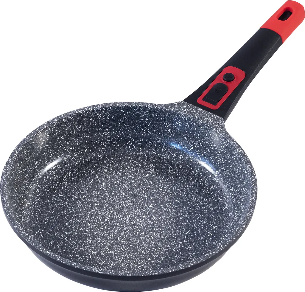 Ø24cm frying pan, flat / approx. 5cm high, KING® Click-Grip cast aluminum with ceramic coating, interior: FUSION TI / removable pan handle