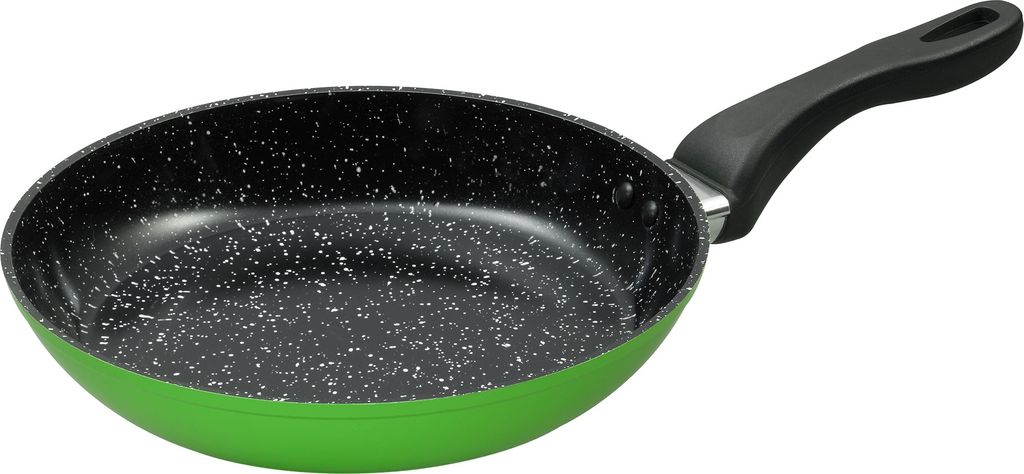 Ø28cm KING® 5.5cm flat frying pan CERAMIC made of forged aluminum with ceramic coating inside / Color: Green